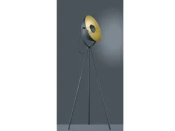 LED Stehleuchte 1 flammig Metall Dreibein Schwarz/Gold 160cm
