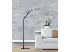 LED Stehleuchte GERI Grau, dimmbar & Lichtfarbe wählbar, Höhe 133cm