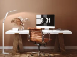 LED Stehleuchte GERI Silber, dimmbar & Lichtfarbe wählbar, Höhe 133cm