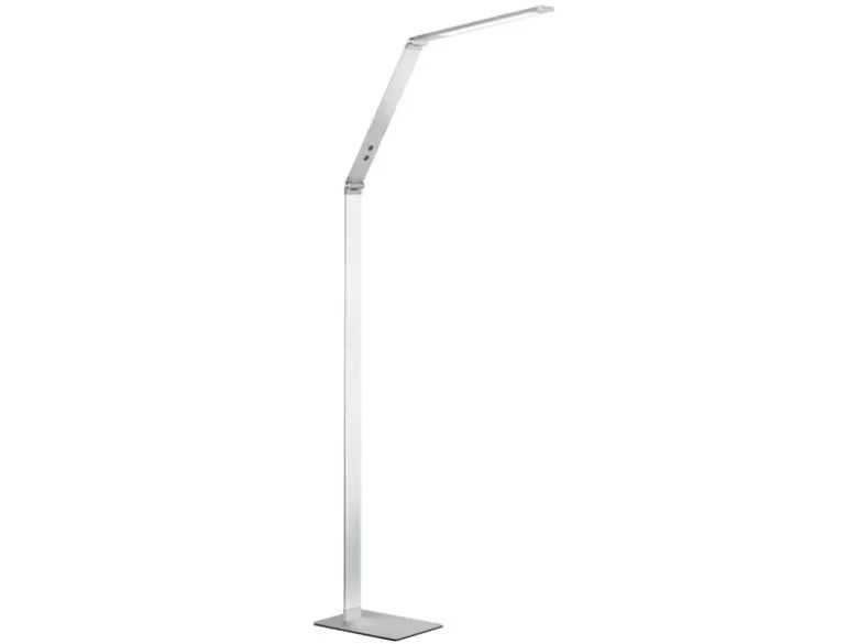 LED Stehleuchte GERI Silber, dimmbar & Lichtfarbe wählbar, Höhe 133cm