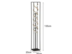 LED Stehleuchte GIAN Schwarz Gold dimmbar, Höhe 135cm