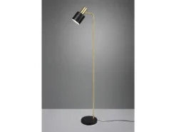 LED Stehleuchte Gold & Metallschirm Schwarz Höhe 154cm