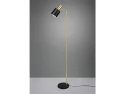 LED Stehleuchte Gold & Metallschirm Schwarz Höhe 154cm