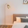 LED Stehleuchte in Coffee mit ausgefallenem Stanzmuster, Höhe 147cm