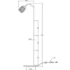 LED Stehleuchte in Weiß mit ausgefallenem Stanzmuster, Höhe 147cm
