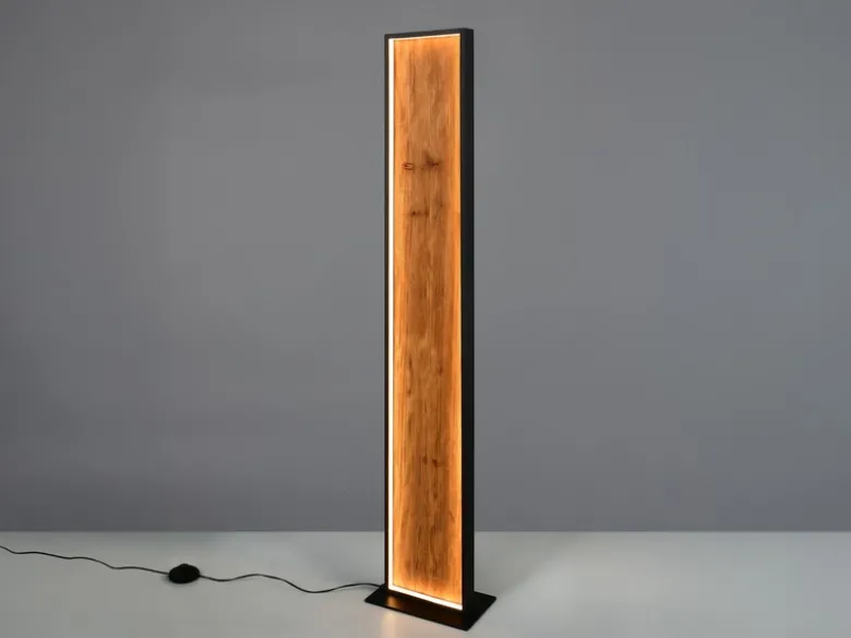 LED Stehleuchte KALEA klein aus Naturholz dimmbar, Höhe 120cm
