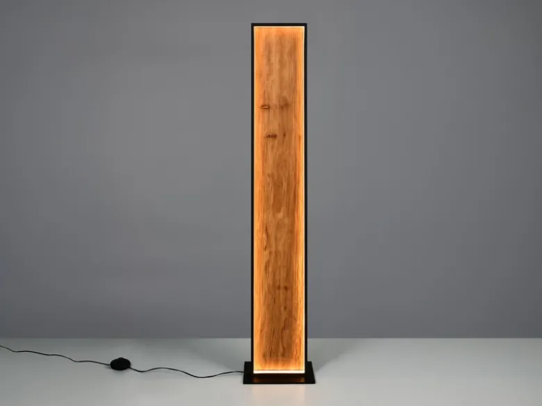 LED Stehleuchte KALEA klein aus Naturholz dimmbar, Höhe 120cm