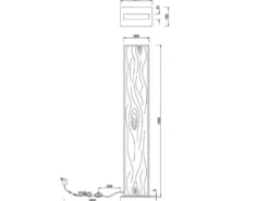 LED Stehleuchte KALEA klein aus Naturholz dimmbar, Höhe 120cm
