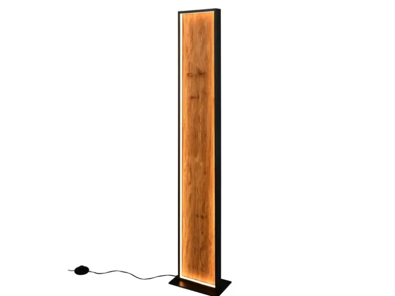 LED Stehleuchte KALEA klein aus Naturholz dimmbar, Höhe 120cm