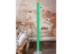 LED Stehleuchte LEIA Chrom dimmbar Fernbedienung, Farbwechsel 104cm hoch