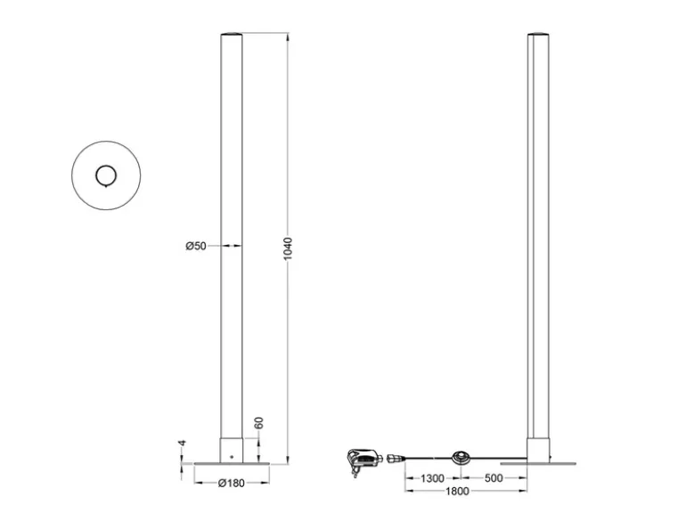 LED Stehleuchte LEIA Chrom dimmbar Fernbedienung, Farbwechsel 104cm hoch