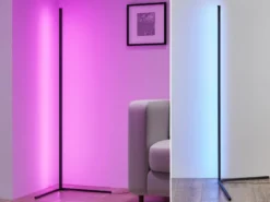 LED Stehleuchte LEVEL mit Fernbedienung, RGB & Sound Control, H: 141cm