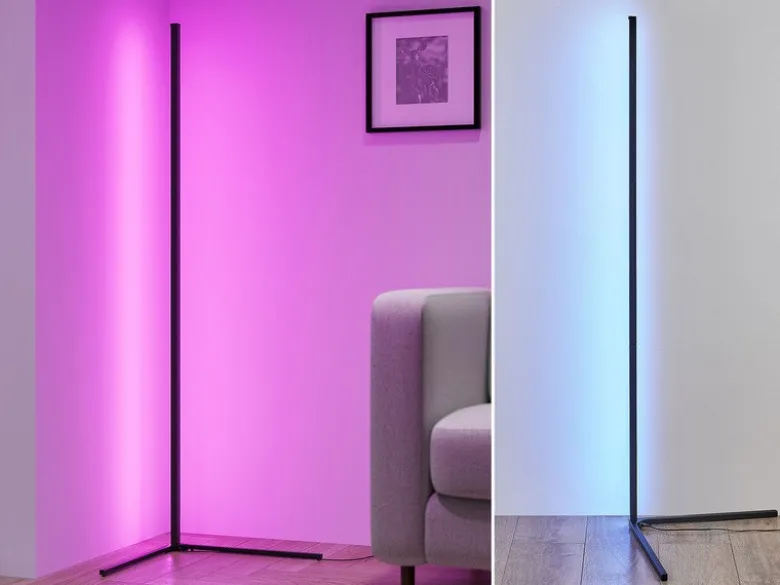 LED Stehleuchte LEVEL mit Fernbedienung, RGB & Sound Control, H: 141cm
