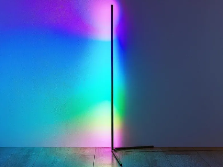 LED Stehleuchte LEVEL mit Fernbedienung, RGB & Sound Control, H: 141cm