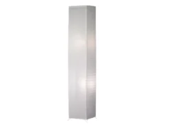 LED Stehleuchte Lichtsäule aus Papier eckig Zylinder H.130cm, 25x25cm in Weiß