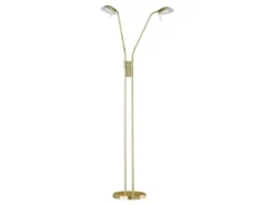 LED Stehleuchte POOL Messing 2-flammig dimmbar, Höhe 160cm