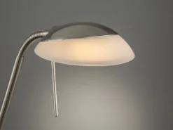 LED Stehleuchte POOL Silber 2-flammig dimmbar, Höhe 160cm