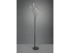 LED Stehleuchte REED 5 Arme Metall Schwarz, dimmbar - 195cm hoch