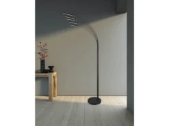 LED Stehleuchte REED 5 Arme Metall Schwarz, dimmbar - 195cm hoch