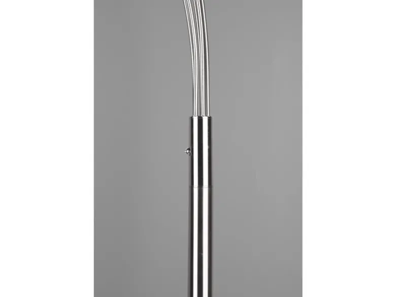 LED Stehleuchte REED 5 Arme Metall Silber, dimmbar - 195cm hoch