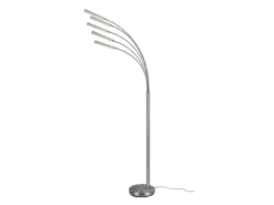LED Stehleuchte REED 5 Arme Metall Silber, dimmbar - 195cm hoch