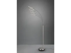 LED Stehleuchte REED 5 Arme Metall Silber, dimmbar - 195cm hoch