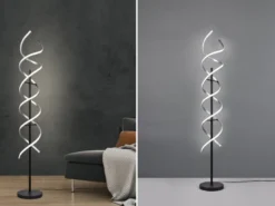 LED Stehleuchte SEQUENCE dimmbar & Lichtfarbe einstellbar Silber 150cm