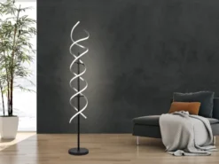 LED Stehleuchte SEQUENCE dimmbar & Lichtfarbe einstellbar Silber 150cm