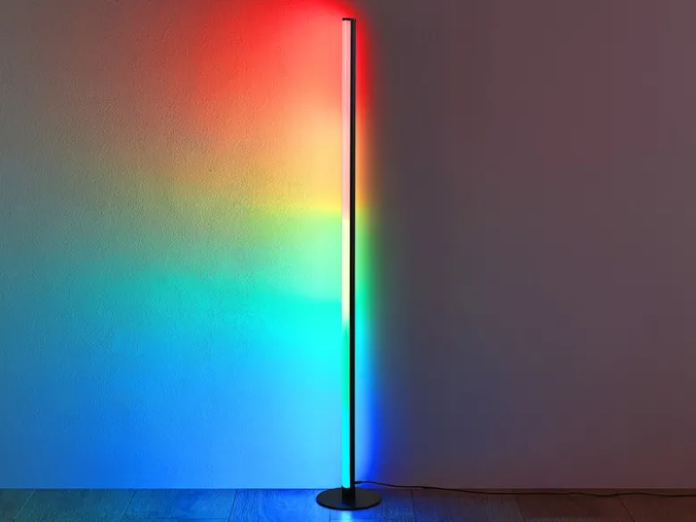 LED Stehleuchte TENDO mit Fernbedienung, RGB & Sound Control - H 115cm