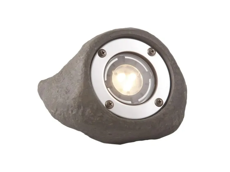 LED Steinleuchte Erweiterungsspot LAPIS, 2m Kabel, 12V, IP68, 14x11cm