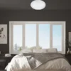 LED Sternenhimmel Deckenleuchte 2er Set Weiß IP44 Badlampen, Ø 37cm