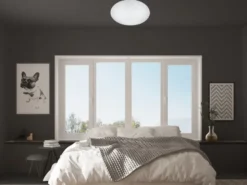 LED Sternenhimmel Deckenleuchte 2er Set Weiß IP44 Badlampen, Ø 37cm