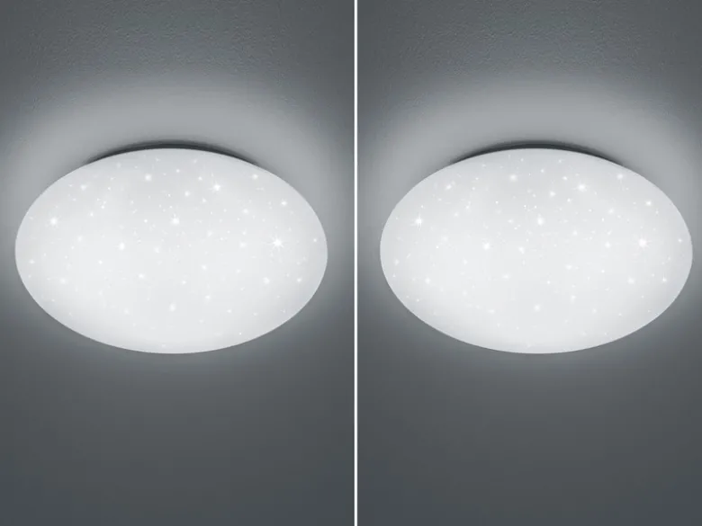 LED Sternenhimmel Deckenleuchte 2er Set Weiß IP44 Badlampen, Ø 37cm