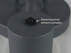 LED Straßenlaterne im Landhausstil, 3-flammig Anthrazit, Höhe 240cm