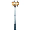 LED Straßenlaterne, Kandelaber im Landhausstil, Schwarz, 3 flammig, Höhe 230cm