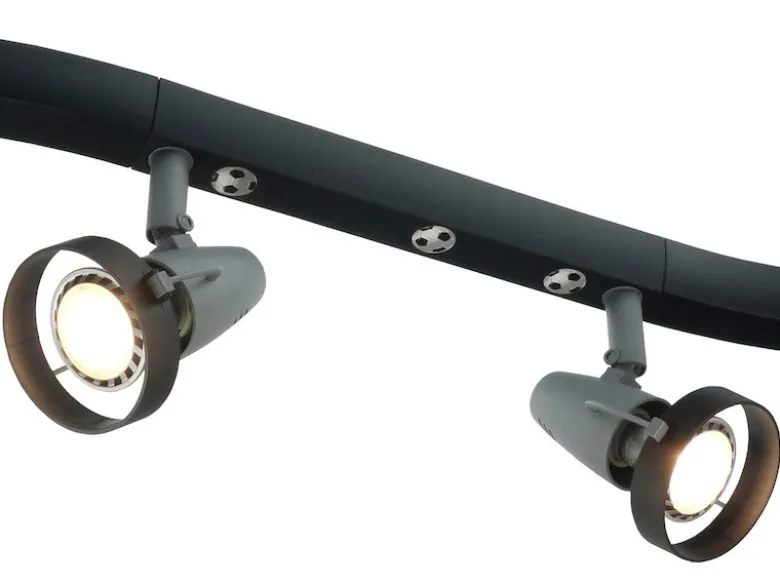 LED Strahlerleiste 4flammig Spots schwenkbar, Deckenstrahler FUSSBALL