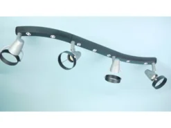 LED Strahlerleiste 4flammig Spots schwenkbar, Deckenstrahler FUSSBALL