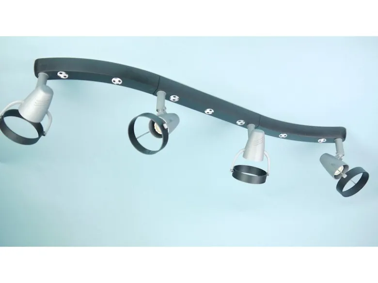 LED Strahlerleiste 4flammig Spots schwenkbar, Deckenstrahler FUSSBALL
