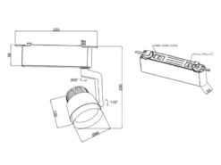 LED Strahler RADIATOR Schwarz für DUOline 2-Phasen Schienensystem