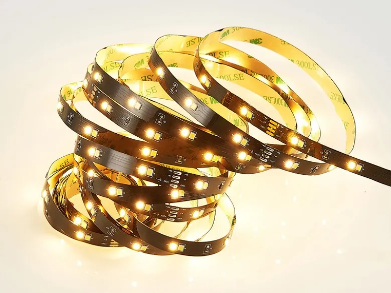 LED Streifen CHIP mit Fernbedienung & Dimmer, Lichtfarbe einstellbar - 5 Meter