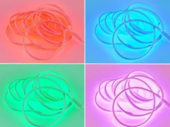 LED Streifen NEON mit Fernbedienung, RGB Farbwechsel & Dimmer - 5 Meter