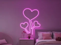 LED Streifen NEON mit Fernbedienung, RGB Farbwechsel & Dimmer - 3 Meter