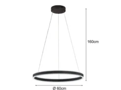 LED Tageslicht Pendelleuchte SIRKO mit Fernbedienung dimmbar, Ø 60cm
