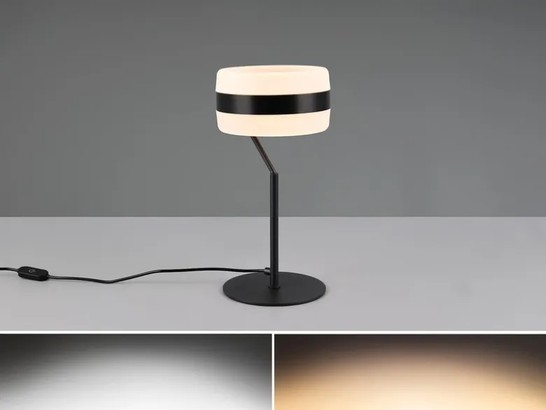 LED Tischlampe DIOS dimmbar, Lichttemperatur einstellbar, Schwarz, Höhe 30cm