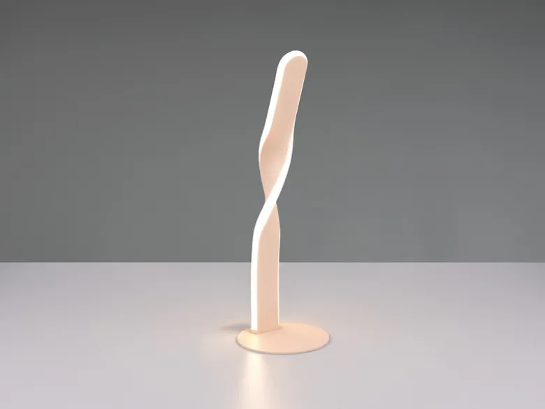 LED Tischlampe GINKO, Metall Beige, Höhe 40,5cm