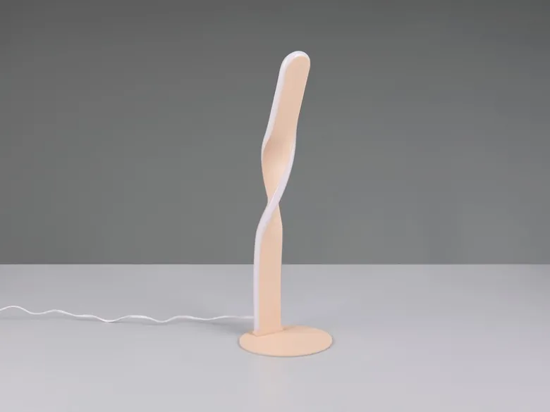 LED Tischlampe GINKO, Metall Beige, Höhe 40,5cm
