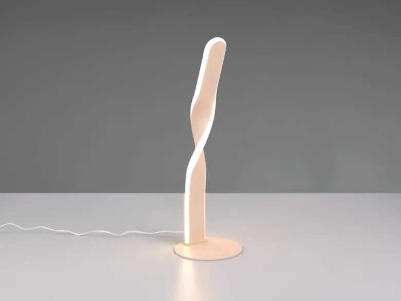 LED Tischlampe GINKO, Metall Beige, Höhe 40,5cm
