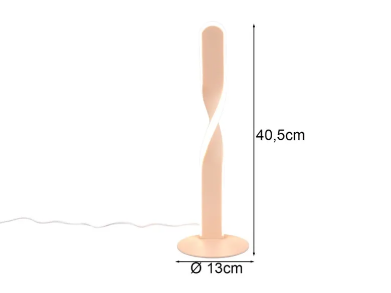 LED Tischlampe GINKO, Metall Beige, Höhe 40,5cm