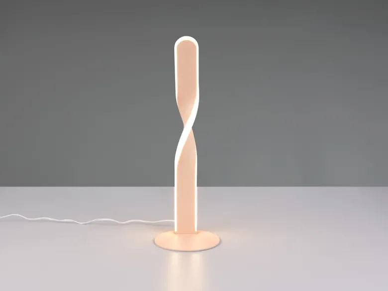 LED Tischlampe GINKO, Metall Beige, Höhe 40,5cm