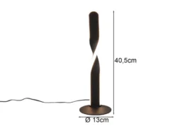 LED Tischlampe GINKO, Metall Schwarz, Höhe 40,5cm